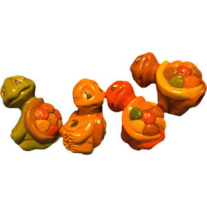 Vintage Ceramic Turtle Napkin Holder Set (4 Pieces) Unique Coastal Decor